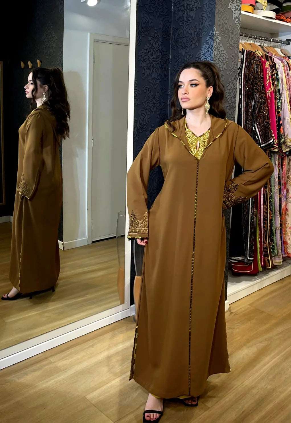 Jellaba marocain pour femmes beige